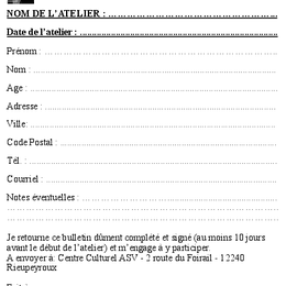 Atelier d'écriture