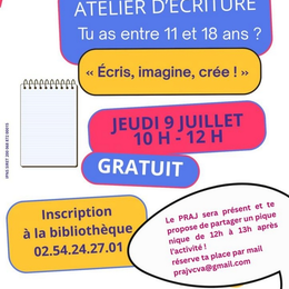 Atelier d'écriture à la bibliothèque