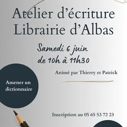 Atelier d'écriture à la librairie d'Albas