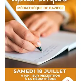 Atelier D'écriture à La Médiathèque De Baziège