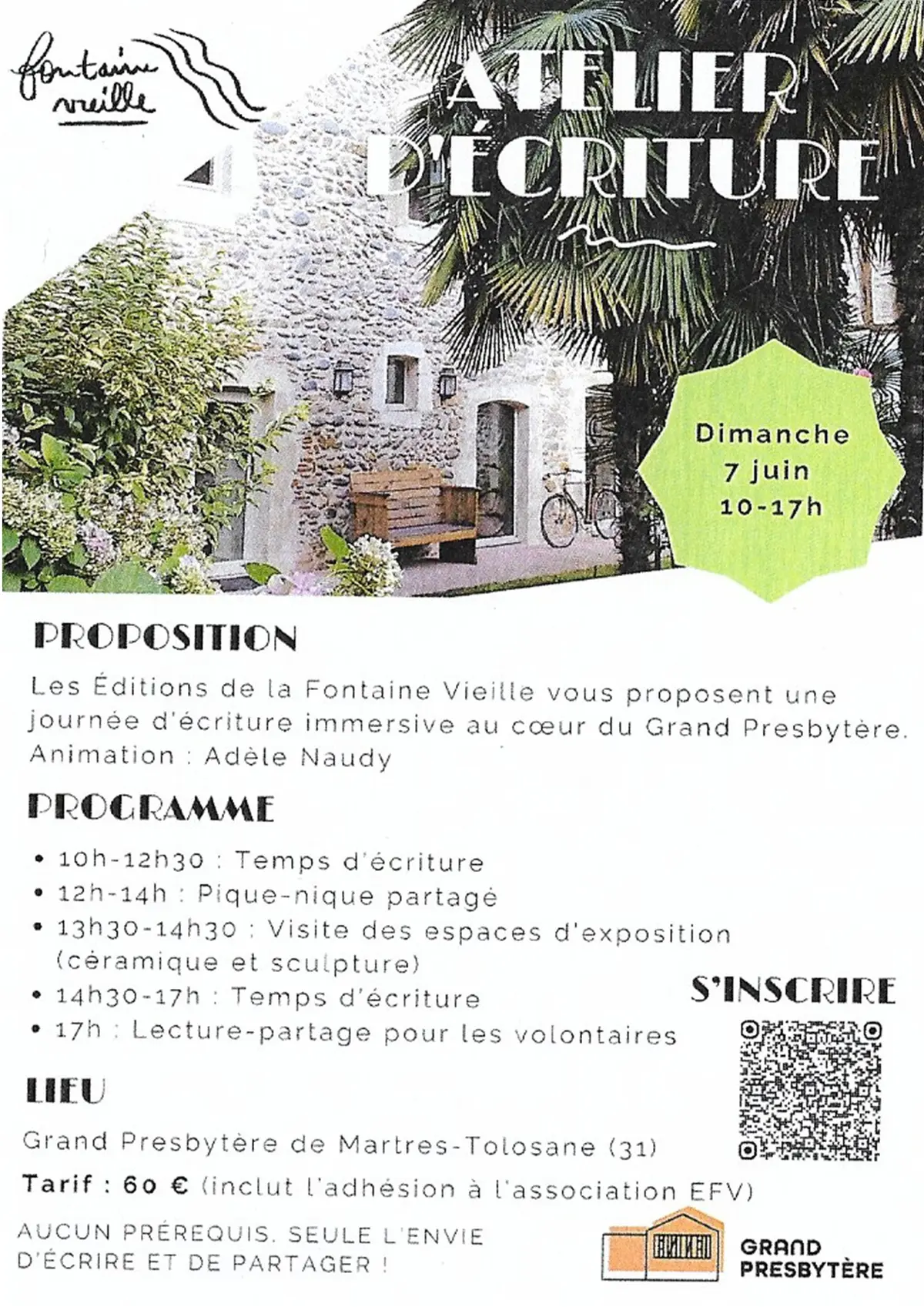 Atelier D’écriture Au Grand Presbytère