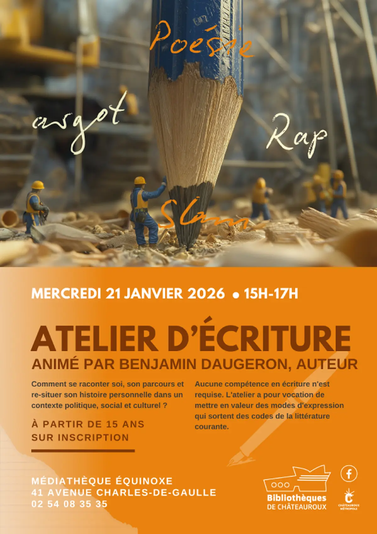 Atelier d'écriture avec Benjamin Daugeron