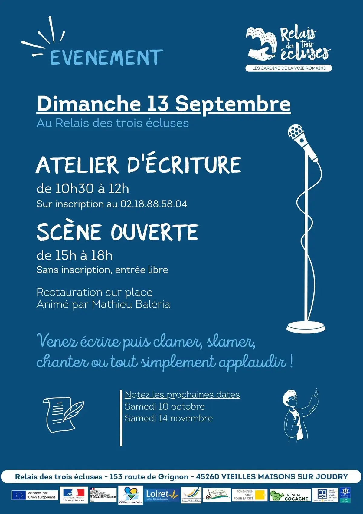 Atelier d'écriture et scène ouverte