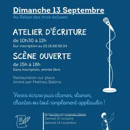 Atelier d'écriture et scène ouverte
