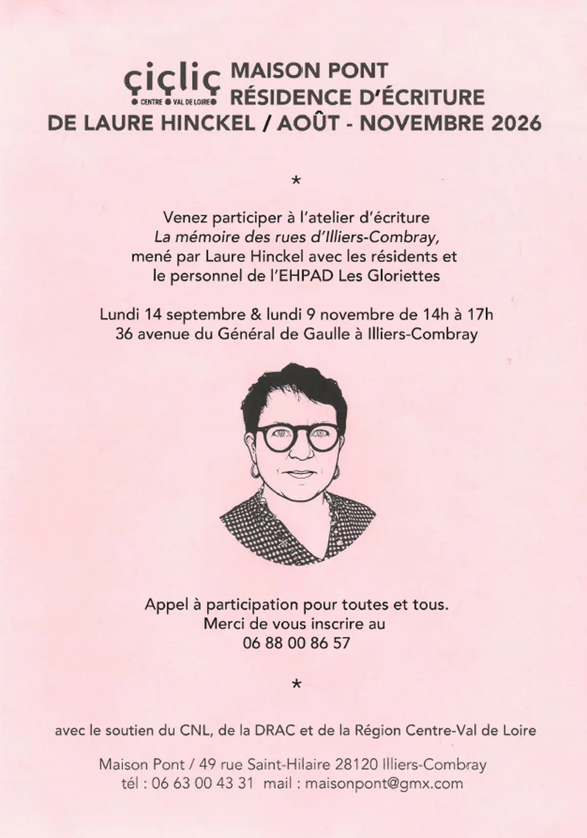 Atelier d'écriture La mémoire des rues d'Illiers-Combray par Laure Hinckel