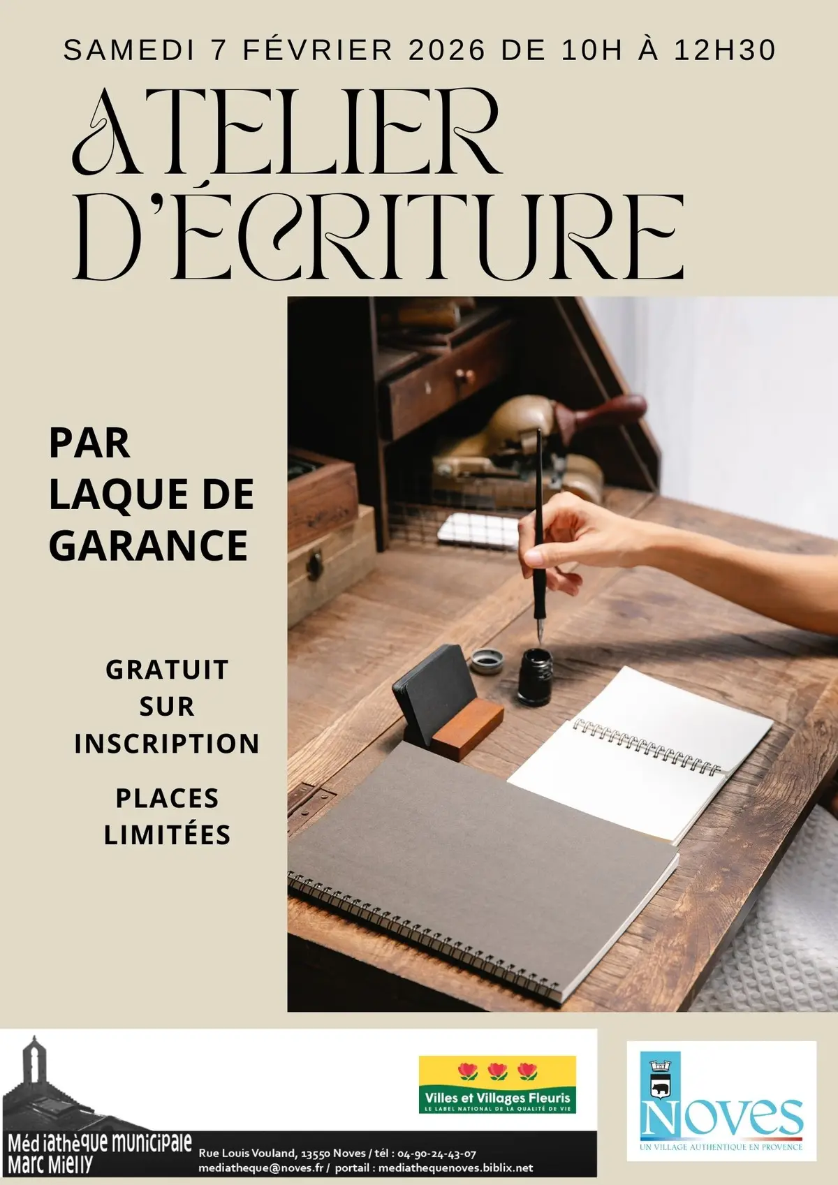 Atelier d’écriture par Laque de Garance