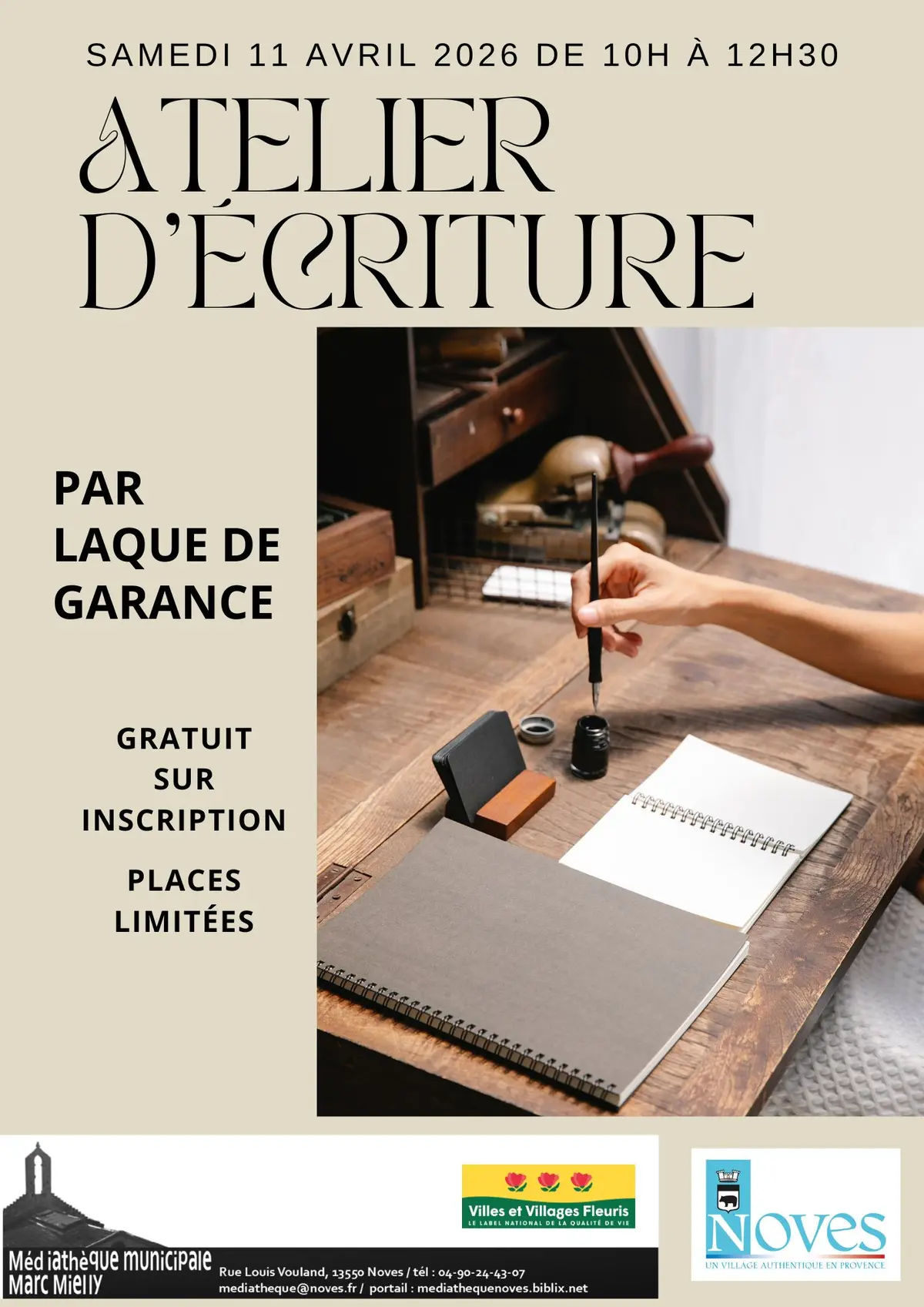Atelier d’écriture par Laque de Garance