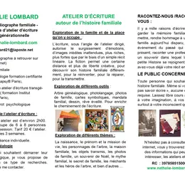 Atelier d'écriture sur le thème de l'histoire familiale