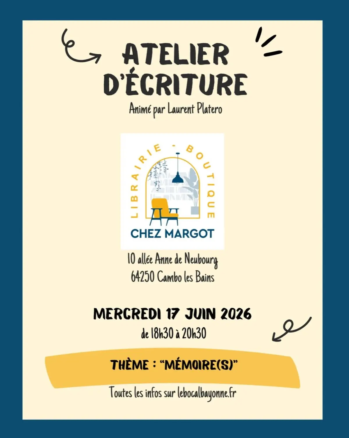 Atelier d'écriture thème Mémoire(s)