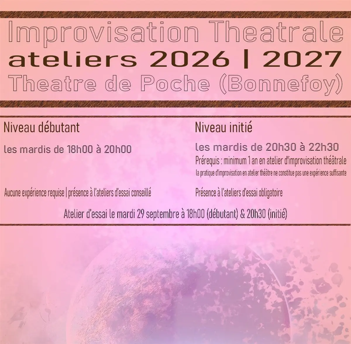 Atelier d'essai débutant