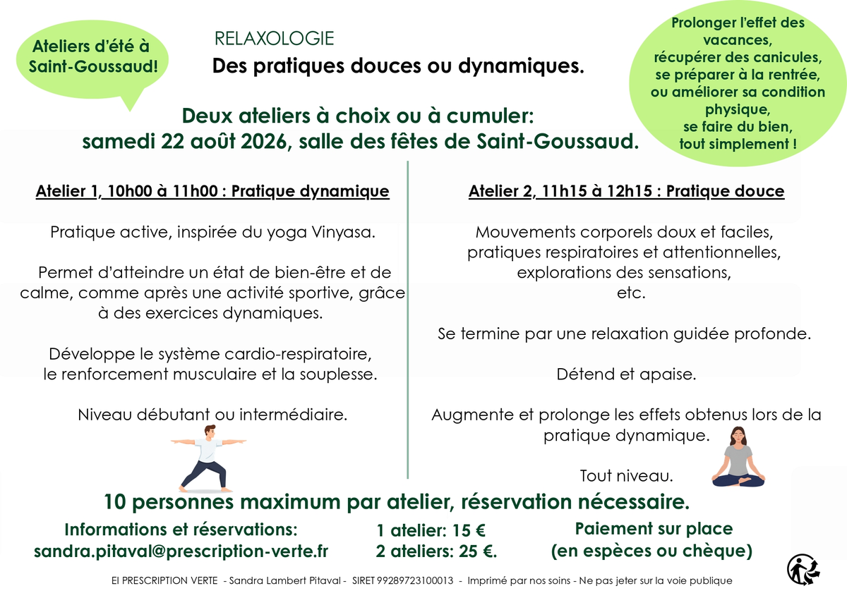 Atelier d'été : relaxologie