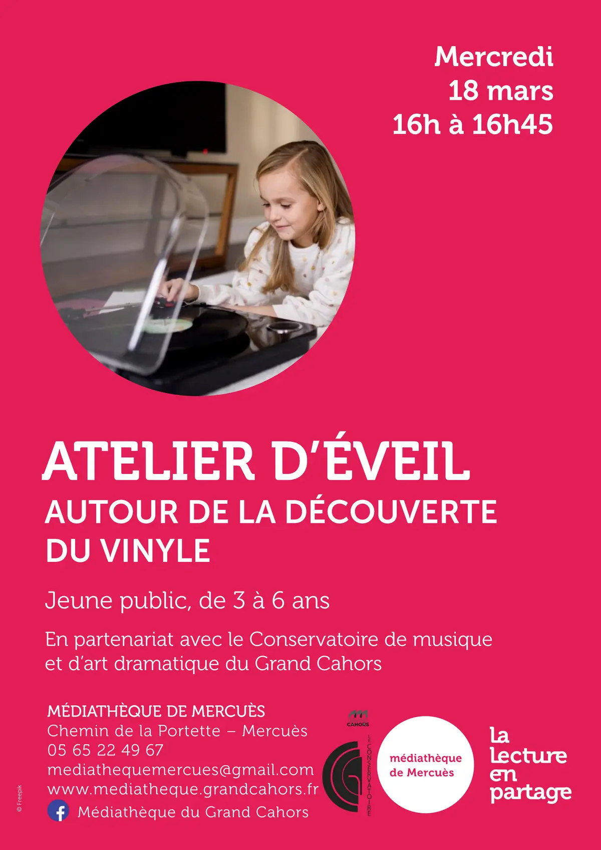 Atelier d'éveil autour de la découverte du vinyle