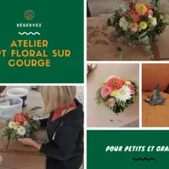 Atelier d'Halloween art floral sur courge cueillette du Paradisvogel
