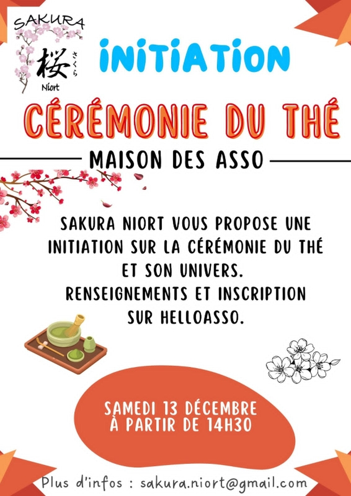 Atelier d'initiation à la cérémonie du thé à Niort