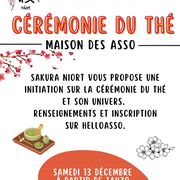 Atelier d'initiation à la cérémonie du thé à Niort