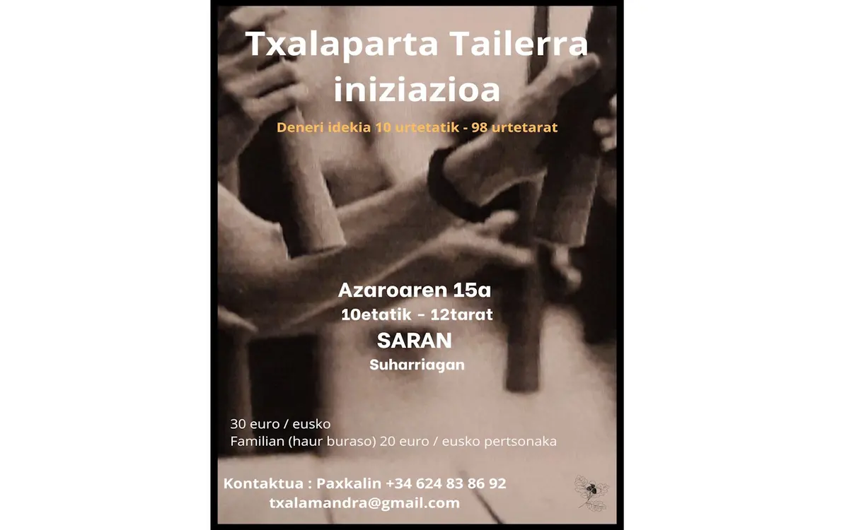 Atelier d’initiation à la txalaparta