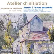Atelier d'initiation au dessin à l'encre aquarelle