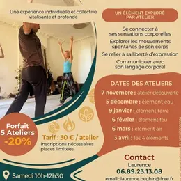 Atelier danse libre à travers les 4 éléments