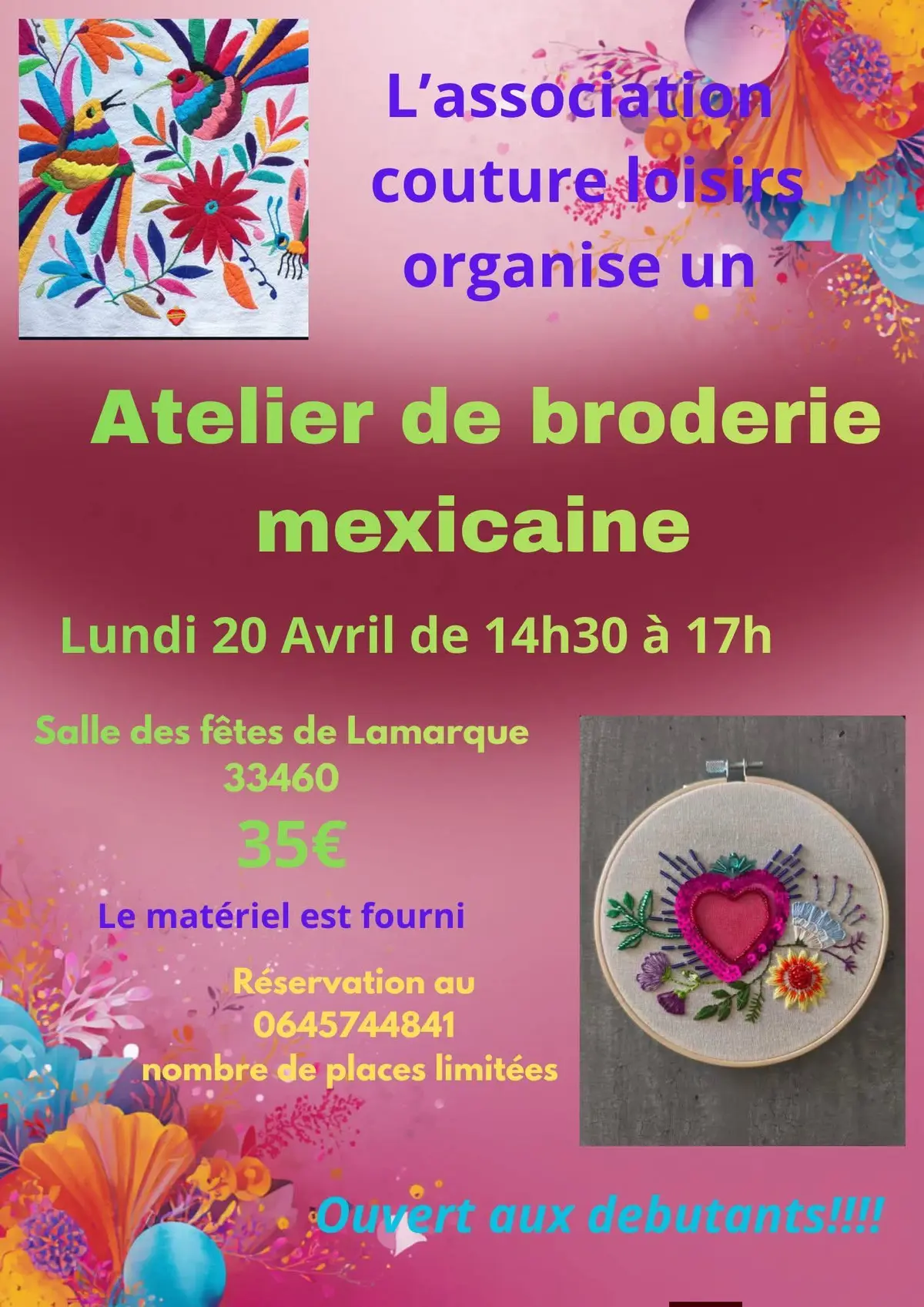 Atelier de broderie mexicaine