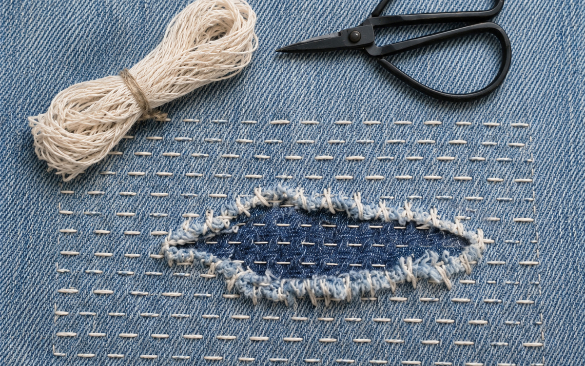 Atelier de broderie sashiko avec TOFU GOES WEST