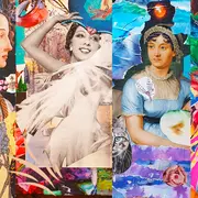 Atelier de collage sur toile