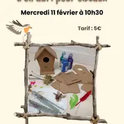 Atelier de construction et décoration d'un abri pour oiseaux