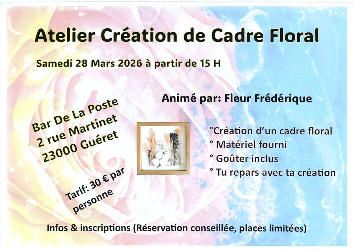 Atelier de création de cadre floral