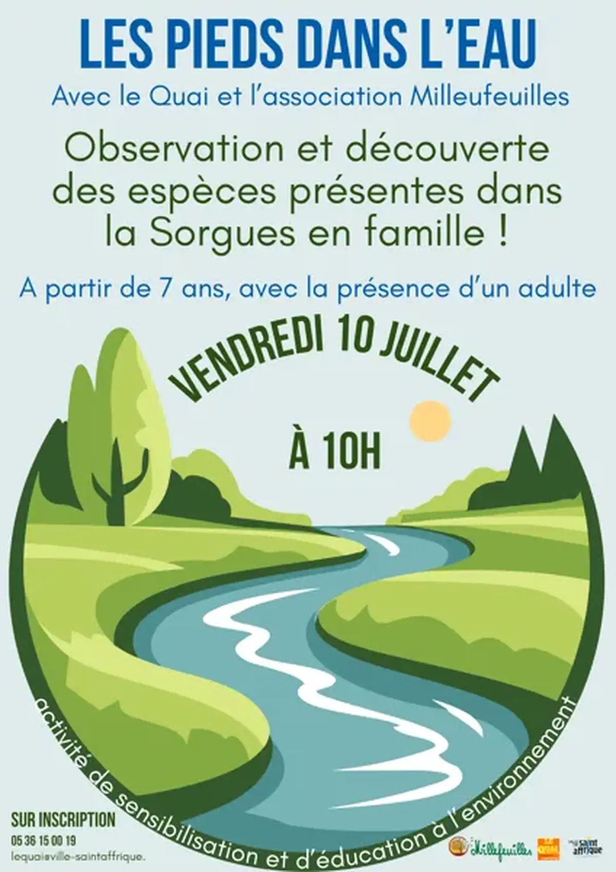 Atelier de découverte de la rivière : Les Pieds dans l'Eau