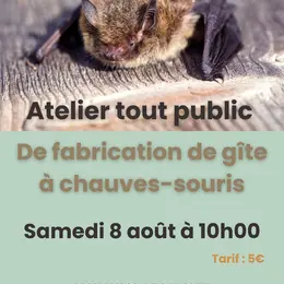 Atelier de fabrication d'abri à chauves-souris