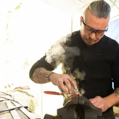 Atelier de fabrication d'un couteau torsadé (01)