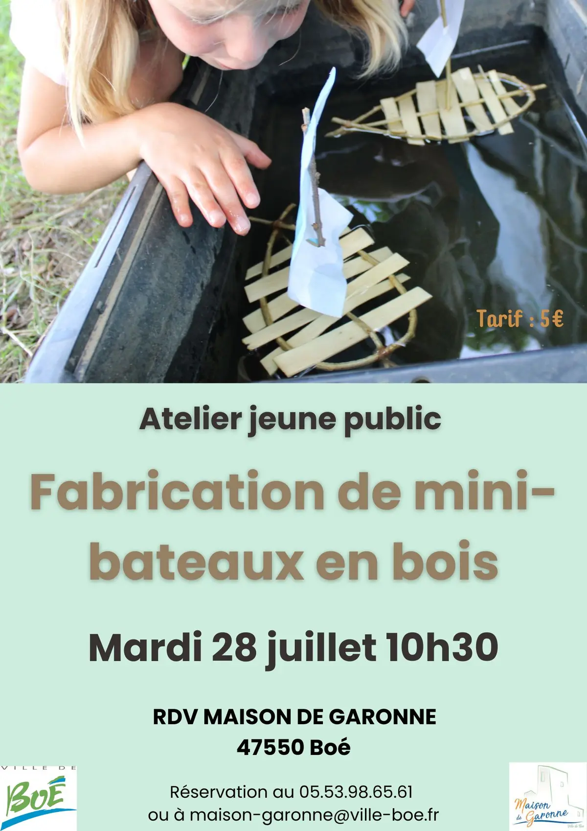 Atelier de fabrication de mini-bateaux en bois