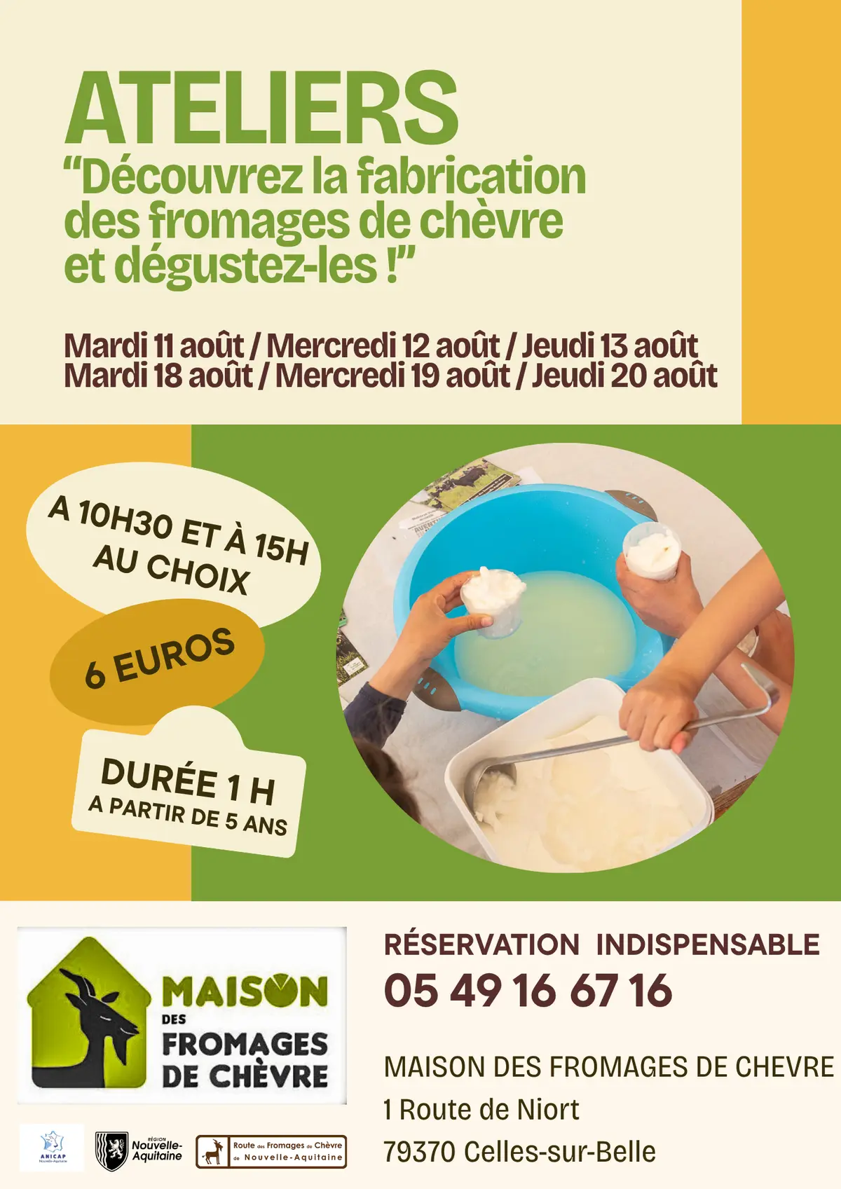 Atelier de fabrication et de dégustation de fromage
