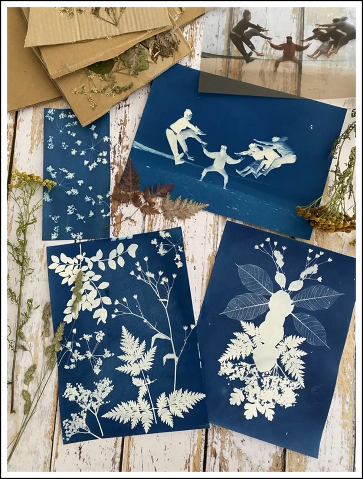 Atelier de la science Becquerel en vacances!, atelier cyanotype