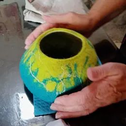 Atelier de laine feutrée : le vide-poches