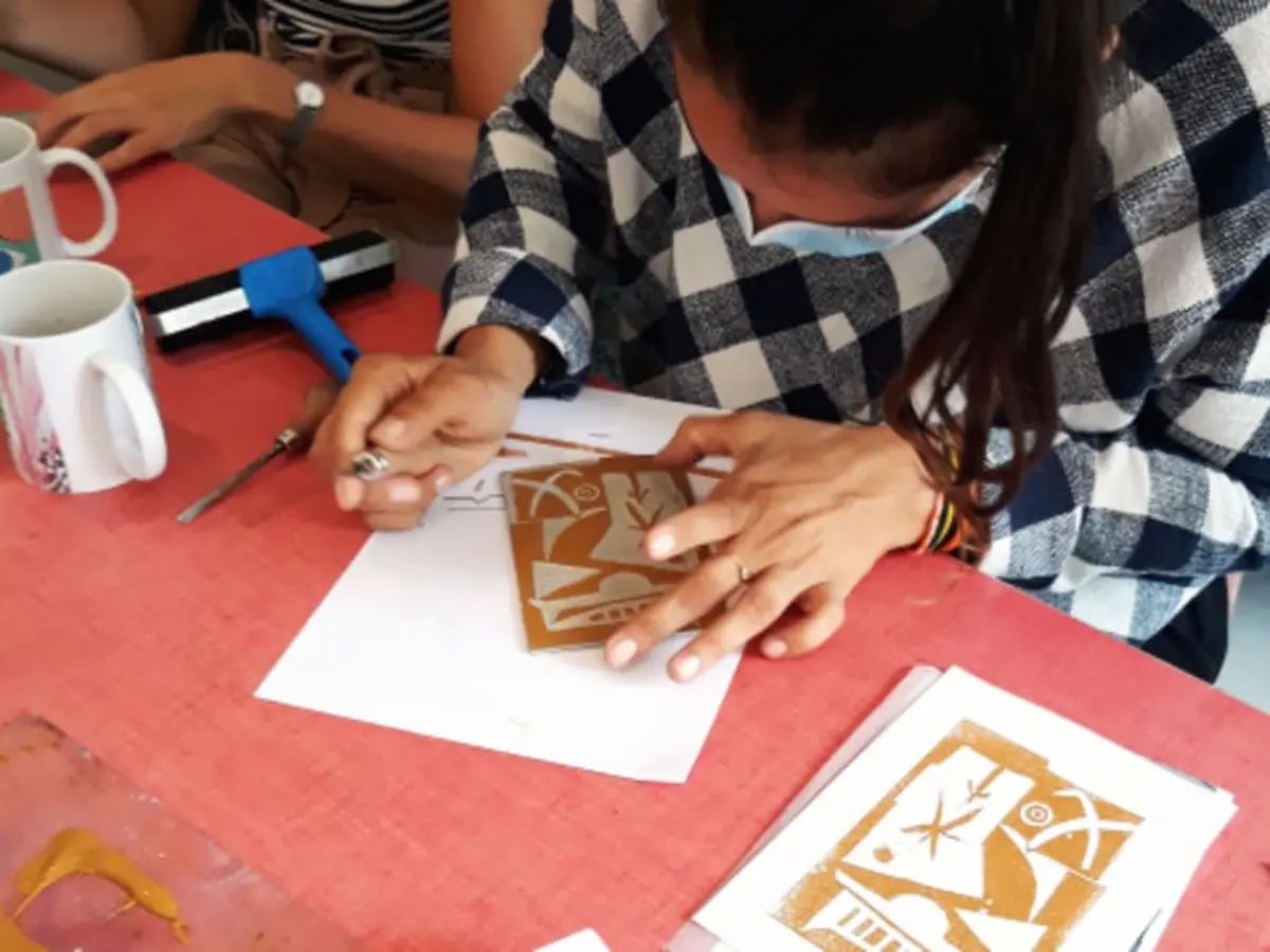 Atelier de linogravure à Paris 19ème