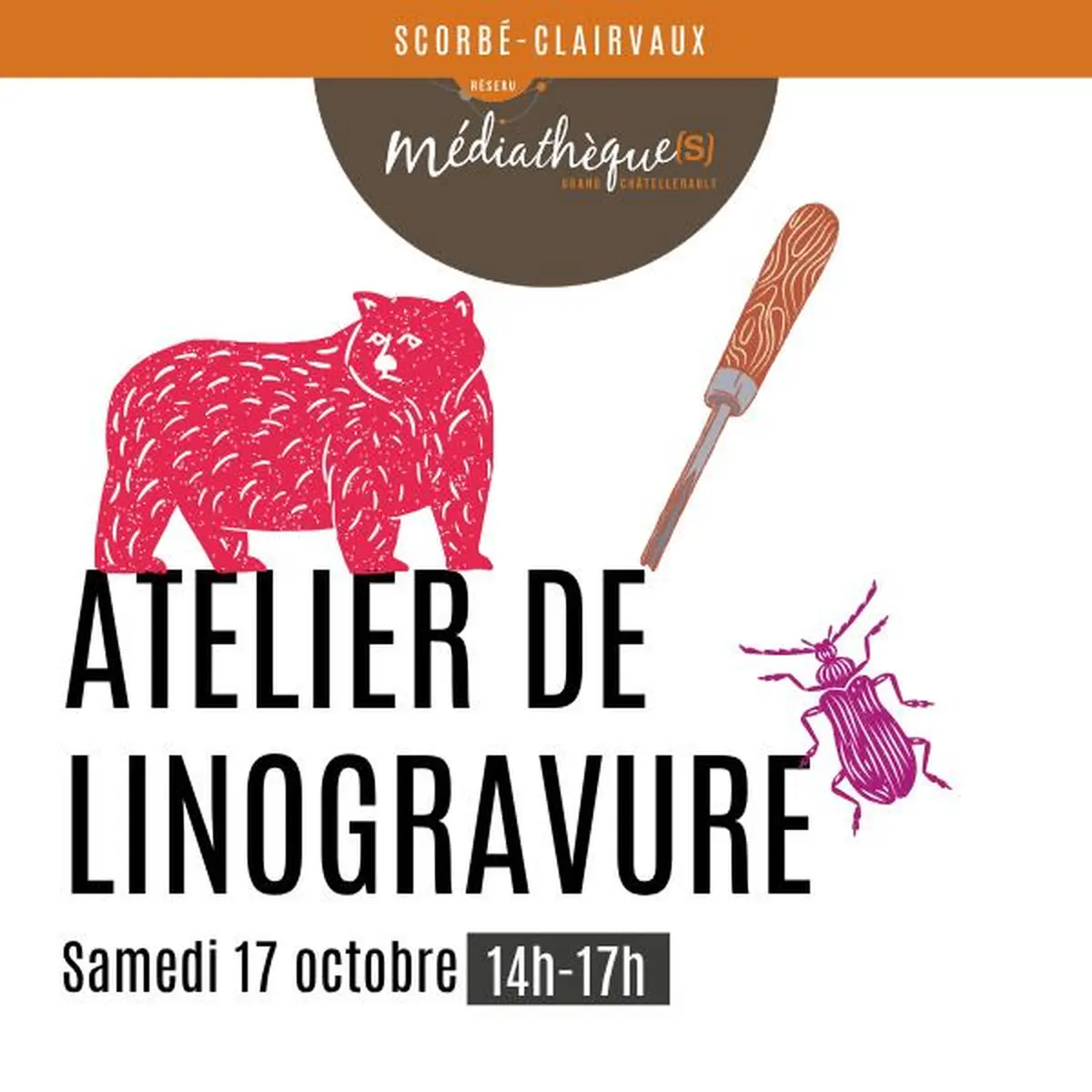 Atelier de linogravure avec Tali Graphiste