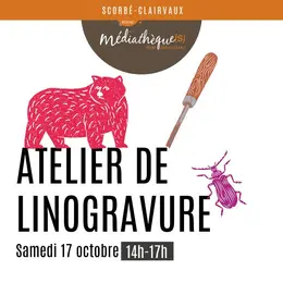 Atelier de linogravure avec Tali Graphiste