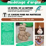 Atelier de modelage d'argile pour enfants - vacances de Pâques : le cadeau pour la maîtresse