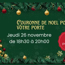 Atelier de Noël - couronne de porte
