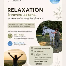 Atelier de relaxation à la ferme d'Alouette