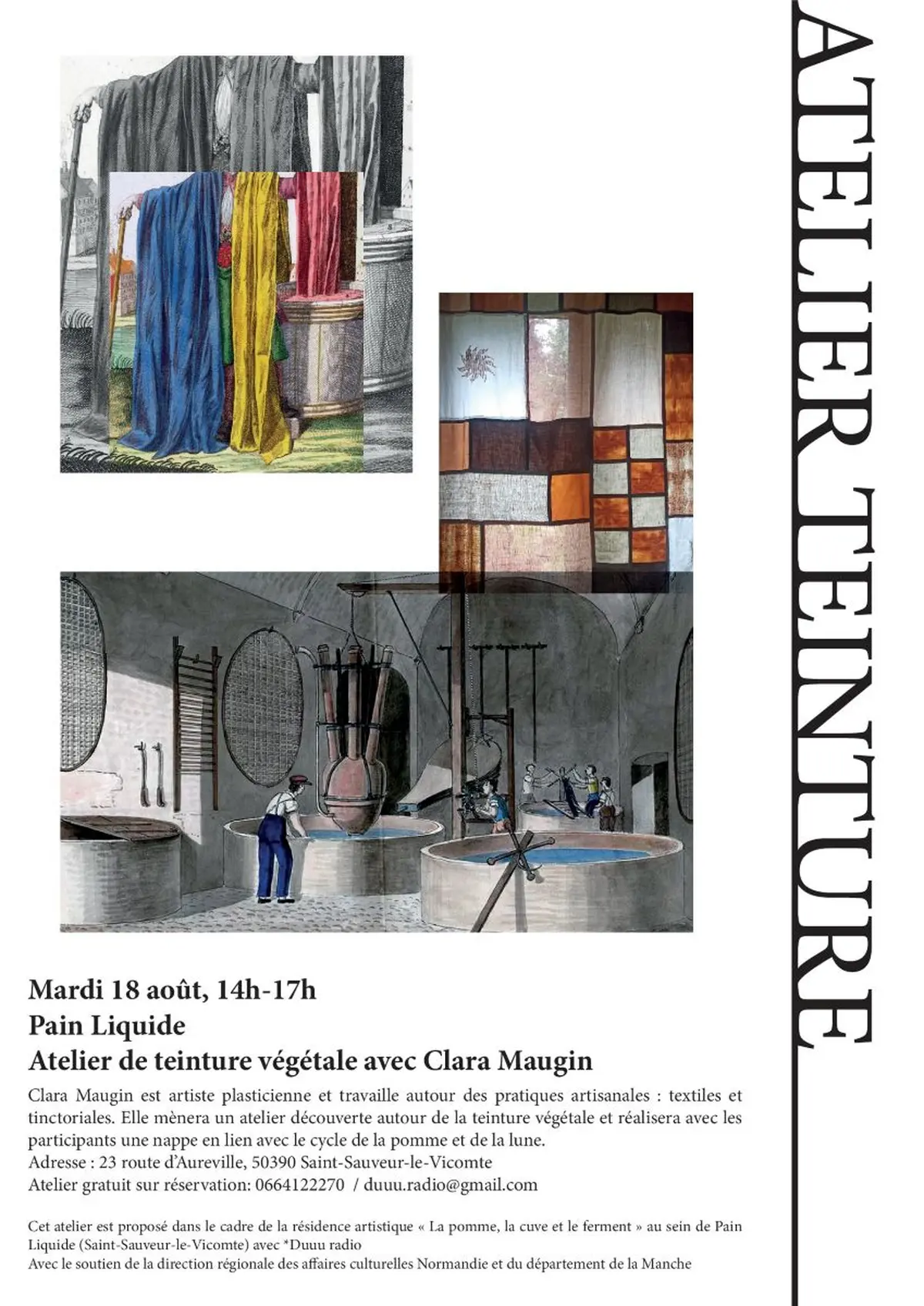 Atelier de teinture végétale avec Clara Maugin