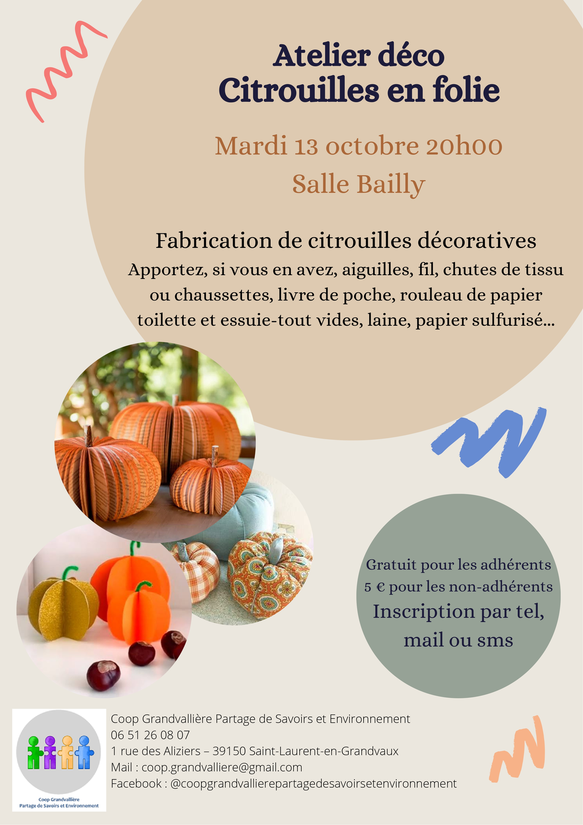 Atelier déco Citrouilles en folie