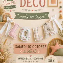 Atelier Déco mots en tissu