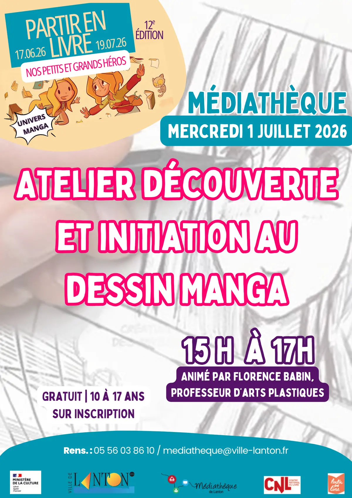 Atelier découverte et initiation au dessin manga