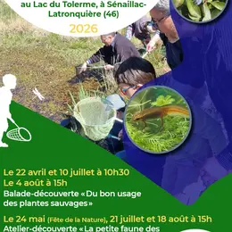 Atelier-découverte La petite faune des mares et zones humides  au lac du Tolerme