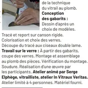 Atelier découverte Le vitrail au plomb à Niort