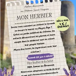 Atelier découverte Mon herbier