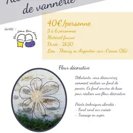 Atelier découverte vannerie: Fleur décorative
