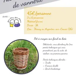 Atelier découverte vannerie: Pot crayon
