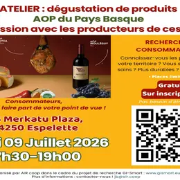 Atelier dégustation de produits AOP du Pays basque